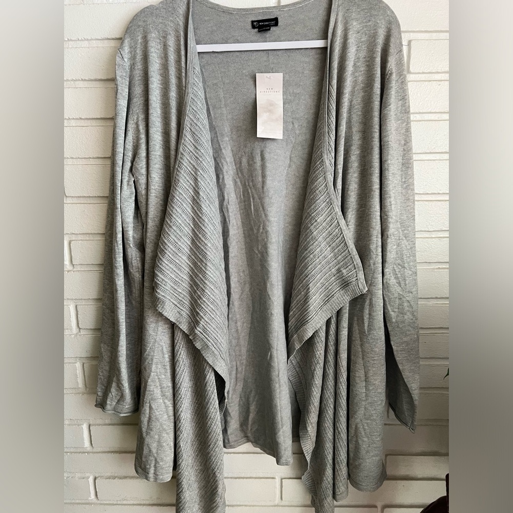 NWT Fall wrap/shawl grey sweater super soft and cozy